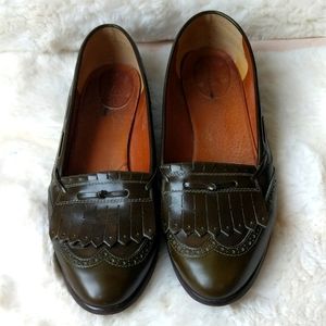 Madewell Olive Fringed Loafers